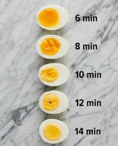 tingkat kematangan telur berdasarkan waktu